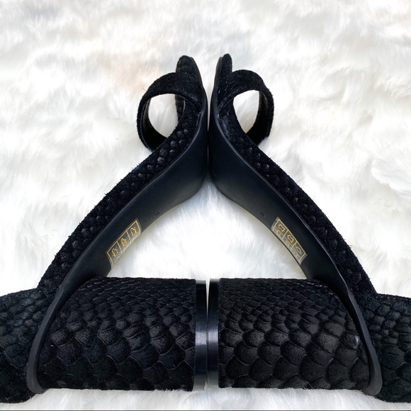 JEFFREY CAMPBELL LAURA EMBOSSED SNAKE SANDAL - Picture 5 of 11
